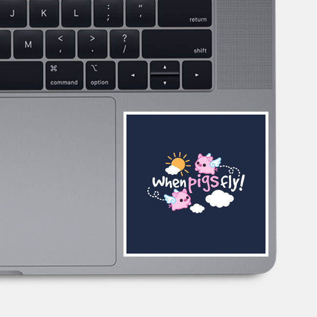 When Pigs Fly-None-Glossy-Sticker-NemiMakeit