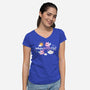 When Pigs Fly-Womens-V-Neck-Tee-NemiMakeit