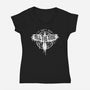 A Crow In The Rain-Womens-V-Neck-Tee-demonigote