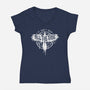 A Crow In The Rain-Womens-V-Neck-Tee-demonigote