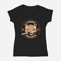 Fierce Meowster Cat-Womens-V-Neck-Tee-vp021