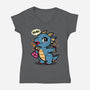 Dragon Slay-Womens-V-Neck-Tee-Boggs Nicolas