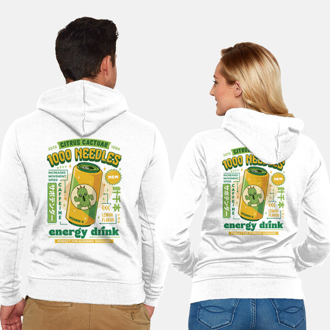 Cactuar Energy Drink-Unisex-Zip-Up-Sweatshirt-LAGELANTEE