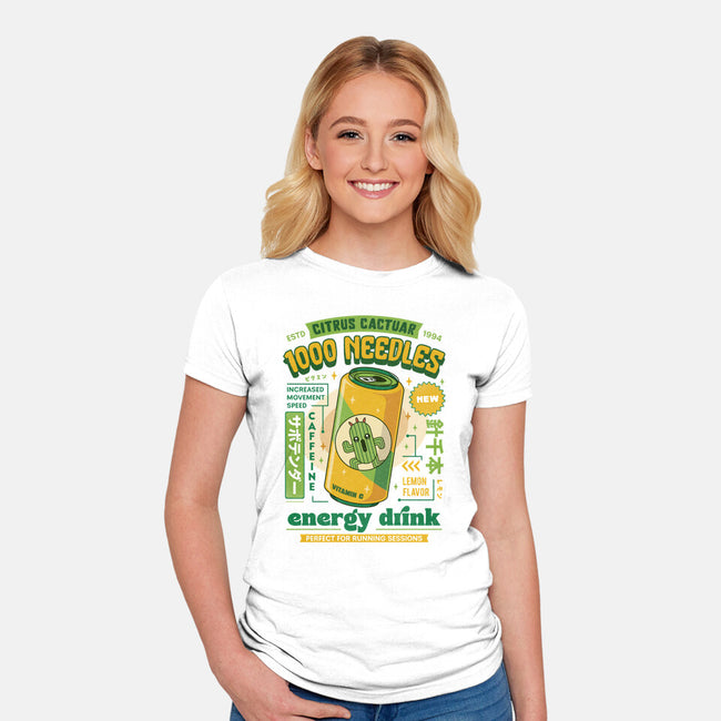 Cactuar Energy Drink-Womens-Fitted-Tee-LAGELANTEE