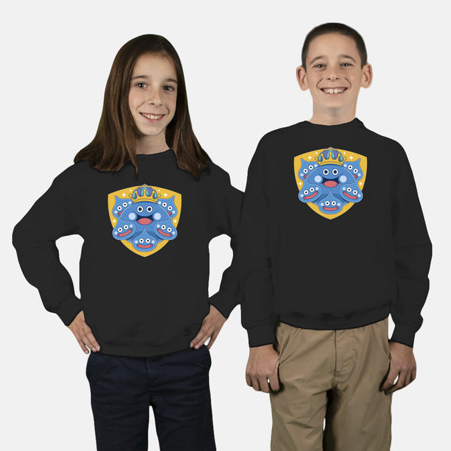 King Slime Shield-Youth-Crew Neck-Sweatshirt-LAGELANTEE