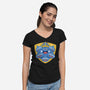 King Slime Shield-Womens-V-Neck-Tee-LAGELANTEE