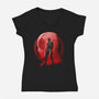 Negative Merc-Womens-V-Neck-Tee-Donnie