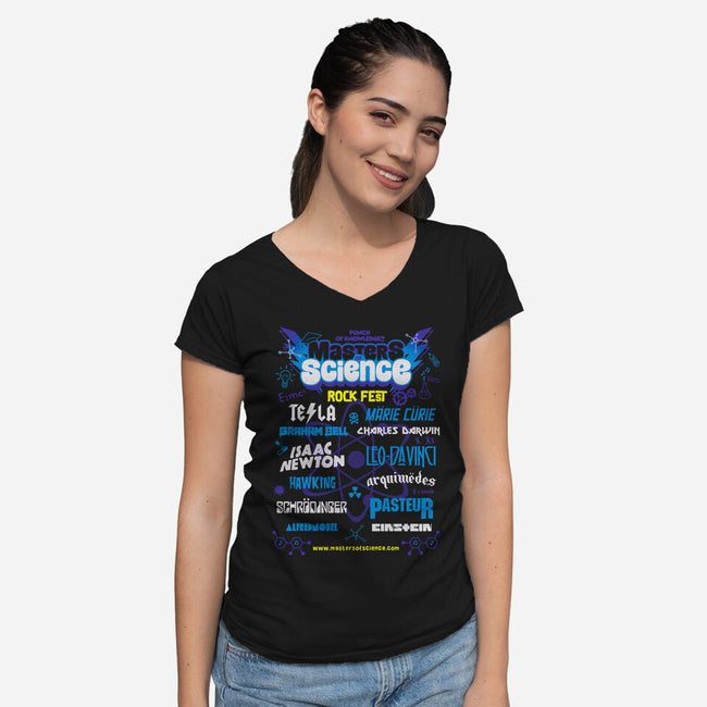 Masters Of Science-Womens-V-Neck-Tee-Getsousa!