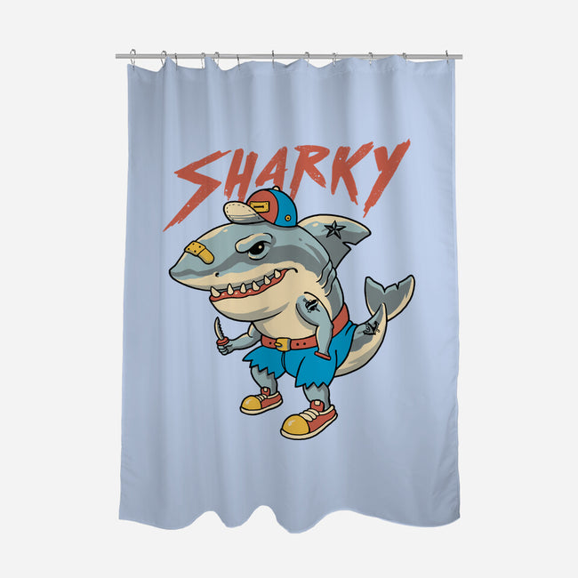 Sharky Boy-None-Polyester-Shower Curtain-vp021