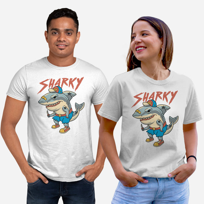 Sharky Boy-Unisex-Basic-Tee-vp021