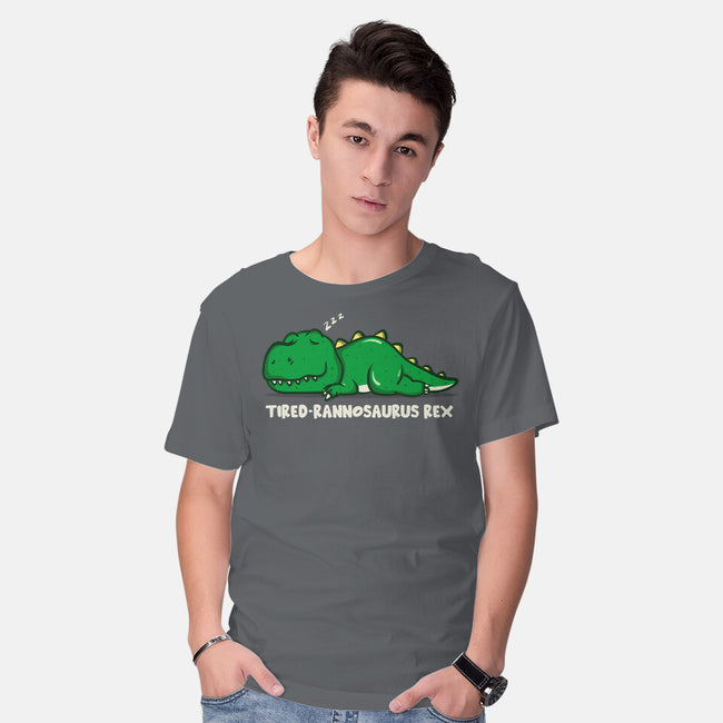 Tiredrannosaurus-rex-Mens-Basic-Tee-turborat14