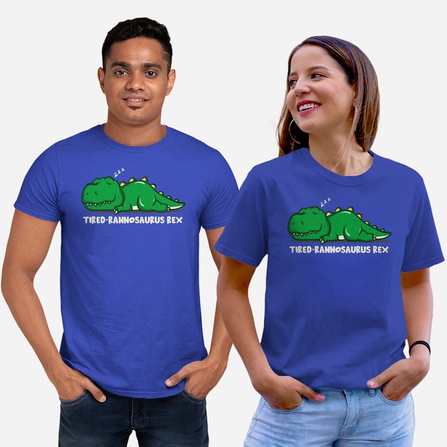 Tiredrannosaurus-rex-Unisex-Basic-Tee-turborat14