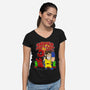 Super Mutant Bros-Womens-V-Neck-Tee-Nieco