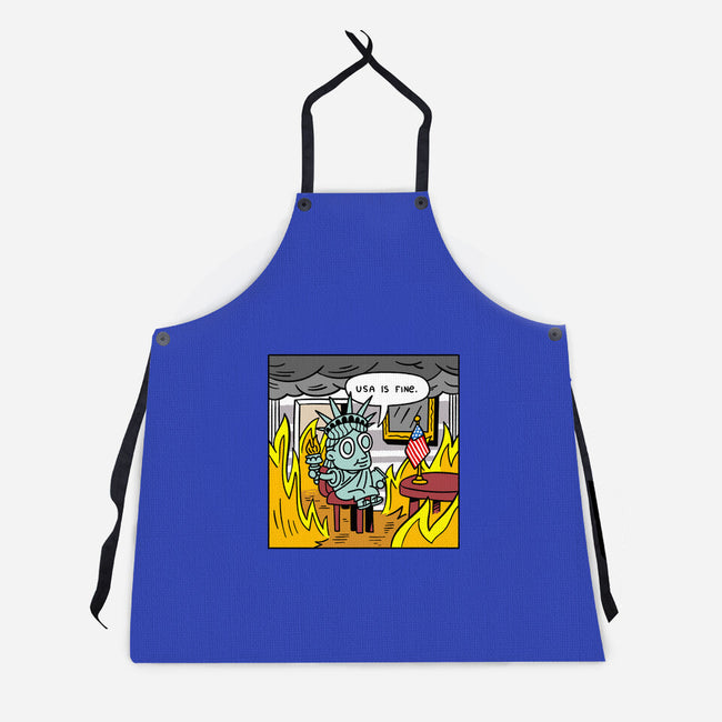 USA Is Fine-Unisex-Kitchen-Apron-demonigote