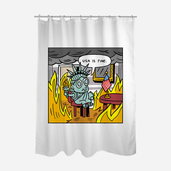 USA Is Fine-None-Polyester-Shower Curtain-demonigote