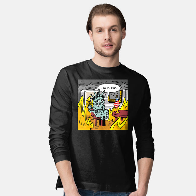 USA Is Fine-Mens-Long Sleeved-Tee-demonigote