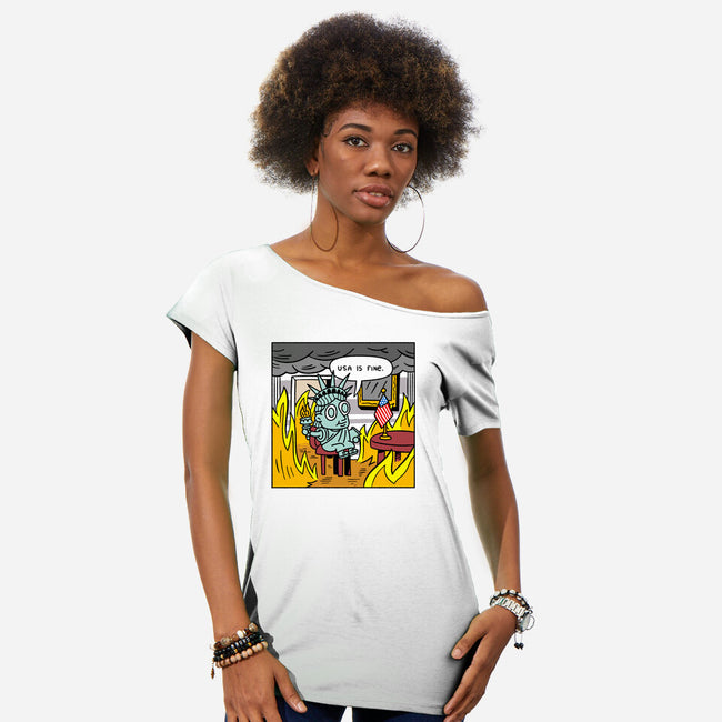 USA Is Fine-Womens-Off Shoulder-Tee-demonigote