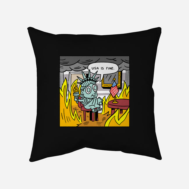 USA Is Fine-None-Removable Cover w Insert-Throw Pillow-demonigote