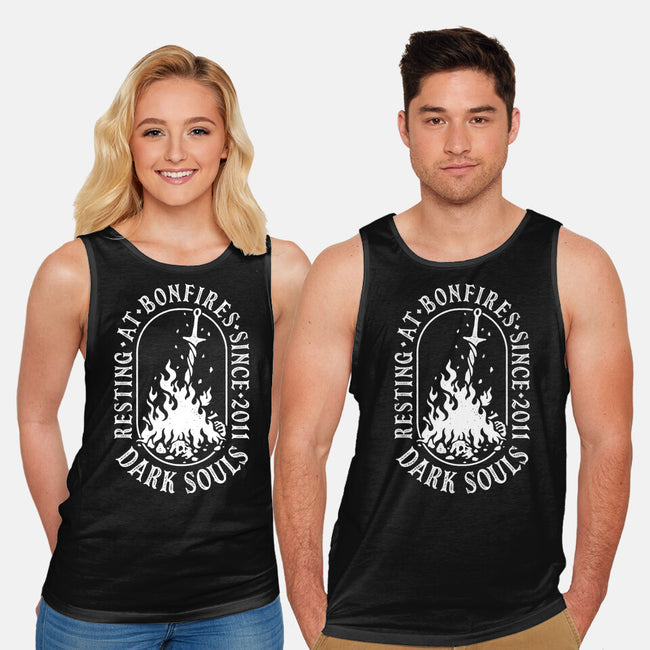 Resting At Bonfires-Unisex-Basic-Tank-demonigote