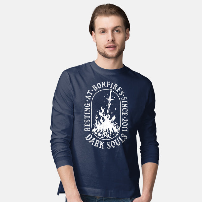 Resting At Bonfires-Mens-Long Sleeved-Tee-demonigote