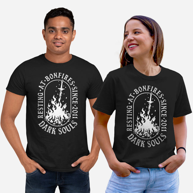 Resting At Bonfires-Unisex-Basic-Tee-demonigote