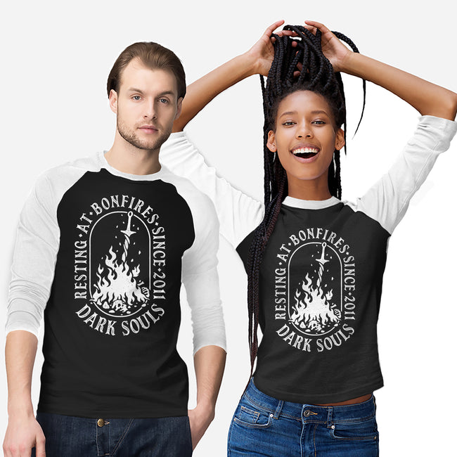 Resting At Bonfires-Unisex-Baseball-Tee-demonigote