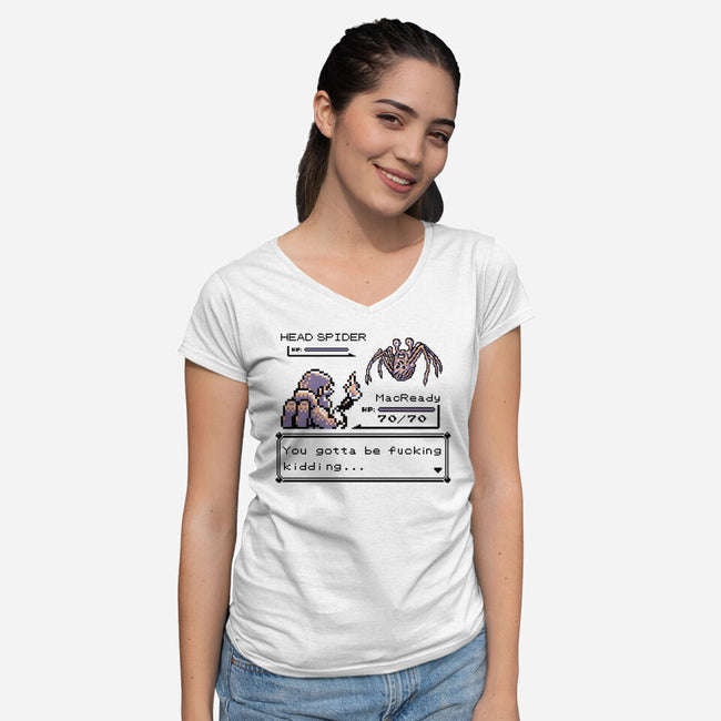 Pocket Thing-Womens-V-Neck-Tee-demonigote