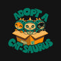 Adopt A Catsaurus-Womens-Basic-Tee-worlddominationforcats