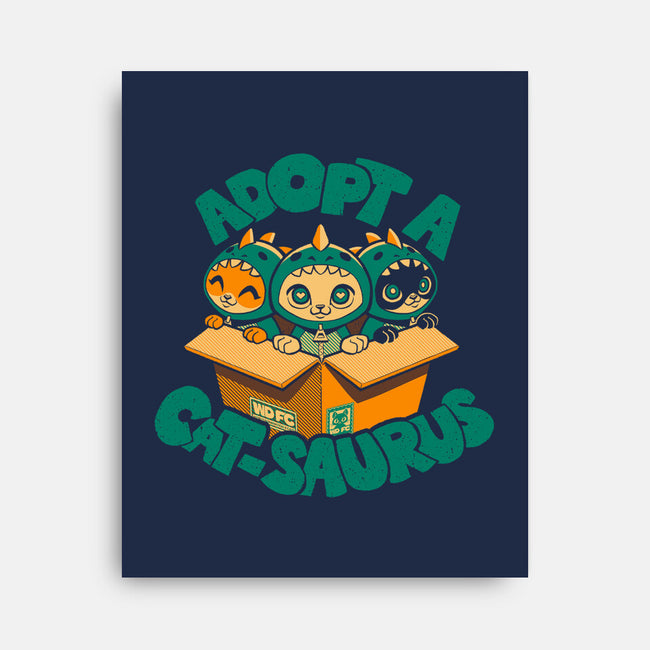 Adopt A Catsaurus-None-Stretched-Canvas-worlddominationforcats