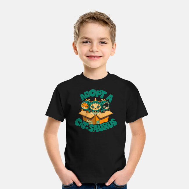 Adopt A Catsaurus-Youth-Basic-Tee-worlddominationforcats