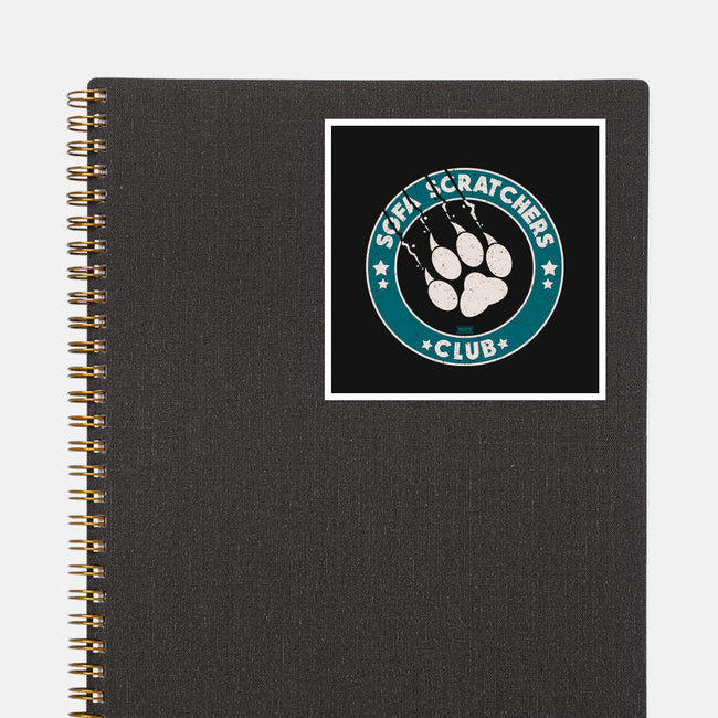 Sofa Scratching Paws Club-None-Glossy-Sticker-worlddominationforcats