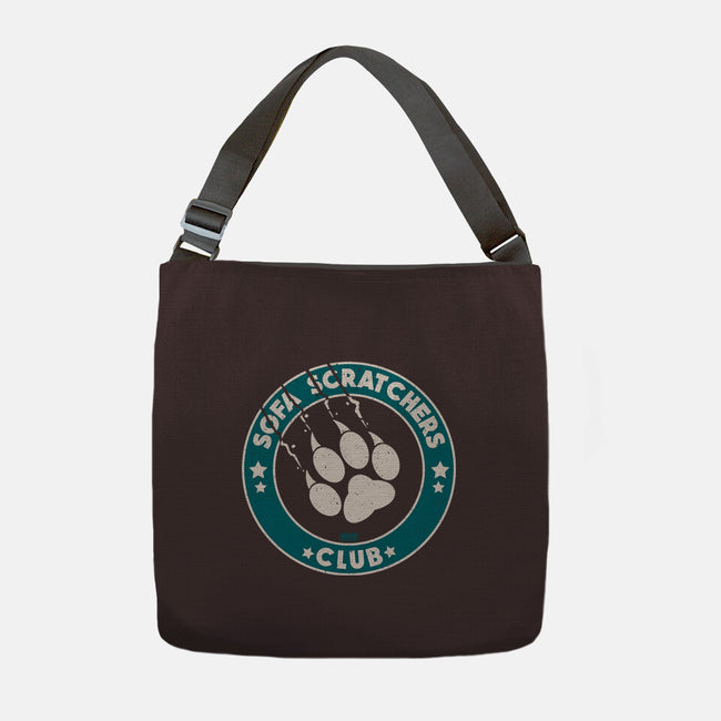 Sofa Scratching Paws Club-None-Adjustable Tote-Bag-worlddominationforcats