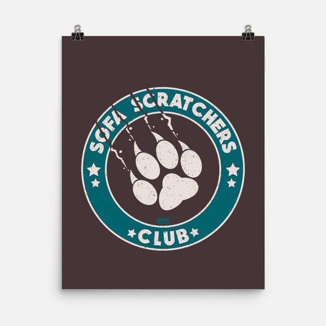 Sofa Scratching Paws Club-None-Matte-Poster-worlddominationforcats