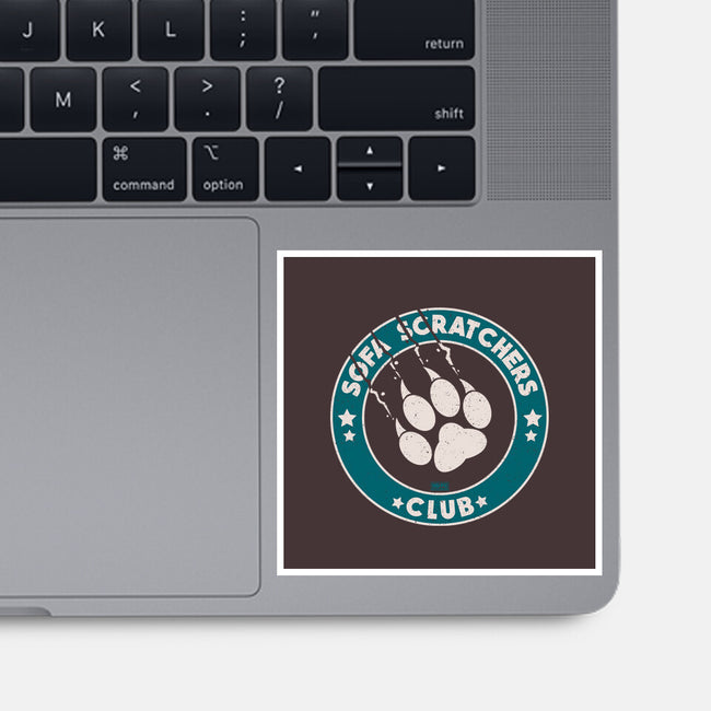 Sofa Scratching Paws Club-None-Glossy-Sticker-worlddominationforcats