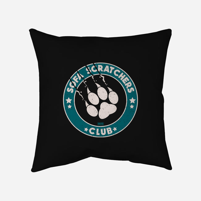 Sofa Scratching Paws Club-None-Removable Cover-Throw Pillow-worlddominationforcats