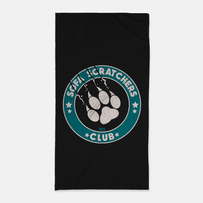 Sofa Scratching Paws Club-None-Beach-Towel-worlddominationforcats