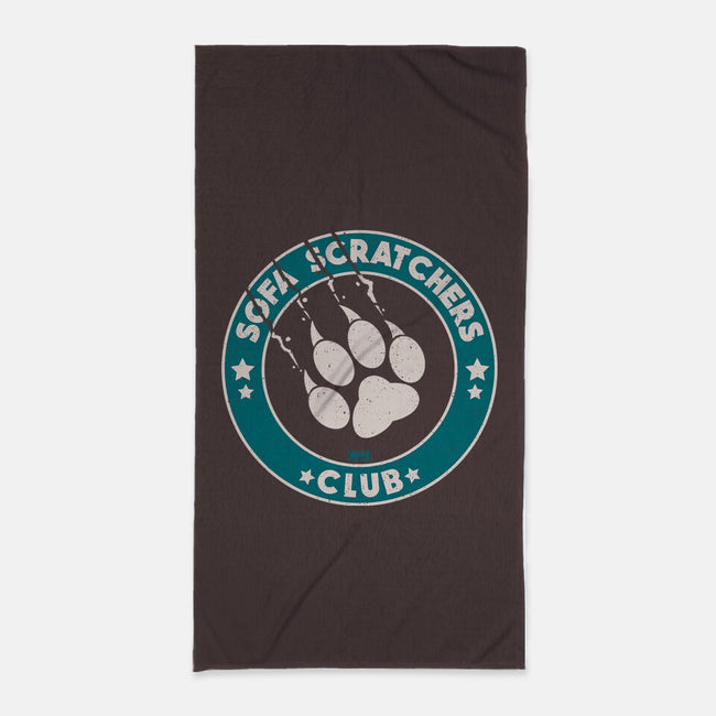 Sofa Scratching Paws Club-None-Beach-Towel-worlddominationforcats