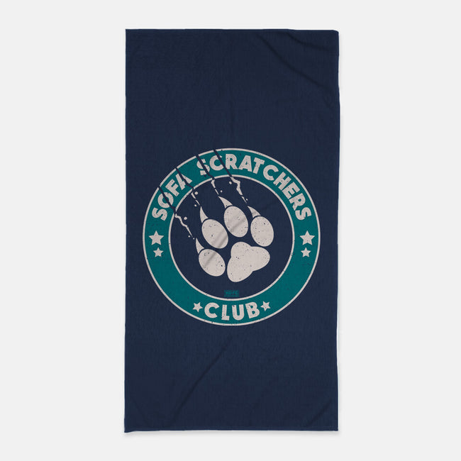 Sofa Scratching Paws Club-None-Beach-Towel-worlddominationforcats