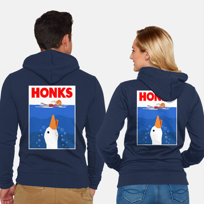 HONKS-Unisex-Zip-Up-Sweatshirt-demonigote