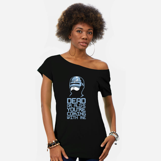 Cyber Arrest-Womens-Off Shoulder-Tee-demonigote