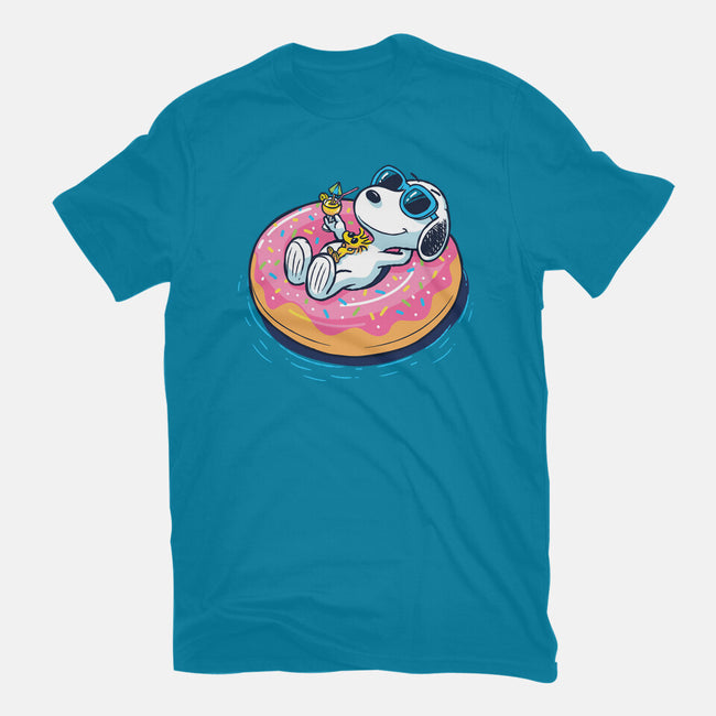 Donut Worry Be Happy-Mens-Basic-Tee-Gamma-Ray