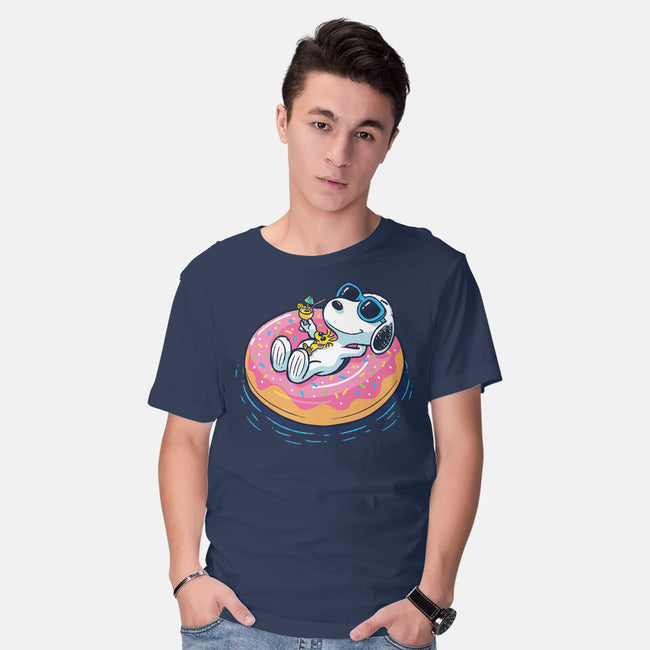 Donut Worry Be Happy-Mens-Basic-Tee-Gamma-Ray