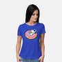 Donut Worry Be Happy-Womens-Basic-Tee-Gamma-Ray