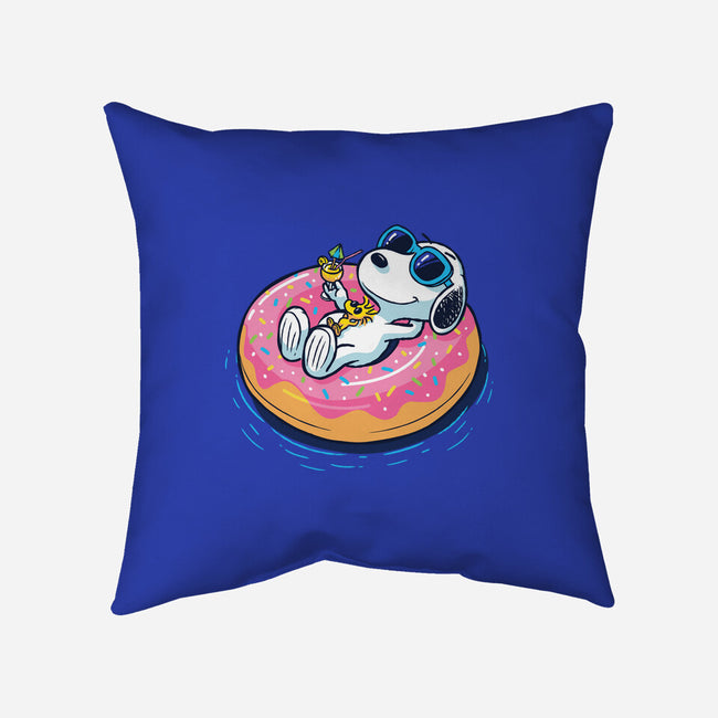 Donut Worry Be Happy-None-Removable Cover-Throw Pillow-Gamma-Ray