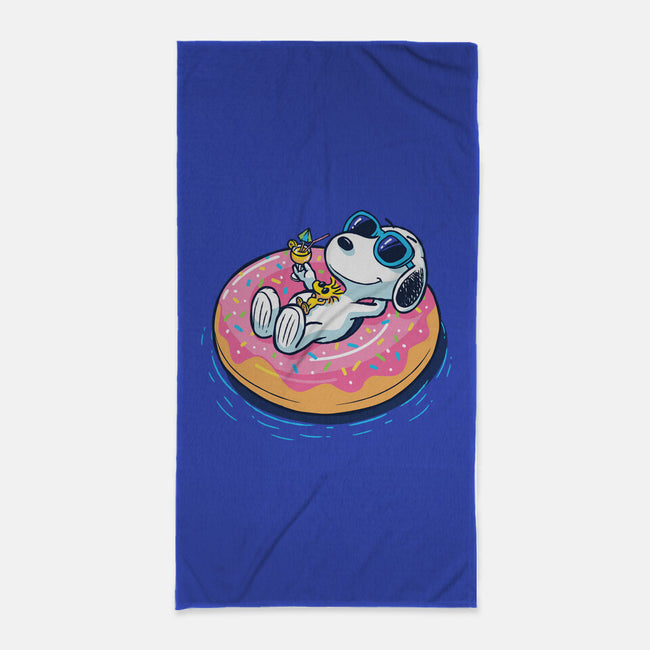 Donut Worry Be Happy-None-Beach-Towel-Gamma-Ray