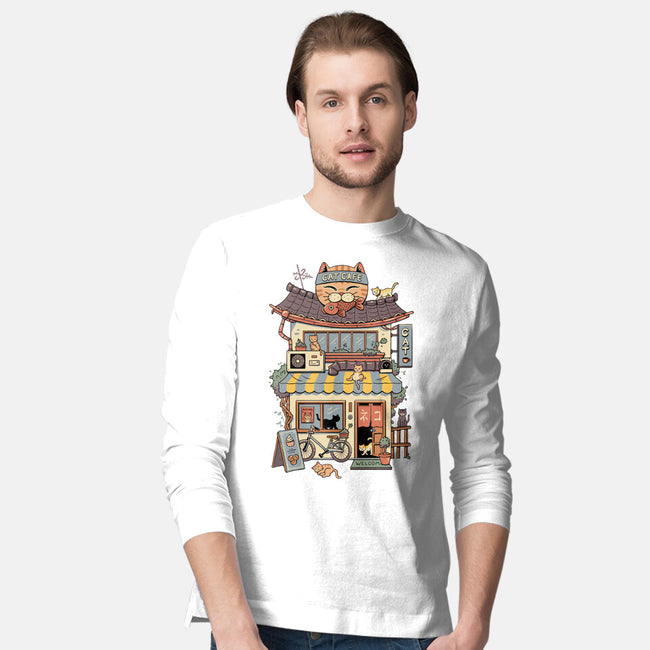 Cat Cafe-Mens-Long Sleeved-Tee-vp021