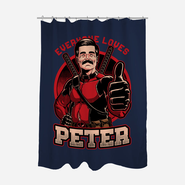 Peter Love Dead Hero-None-Polyester-Shower Curtain-Studio Mootant