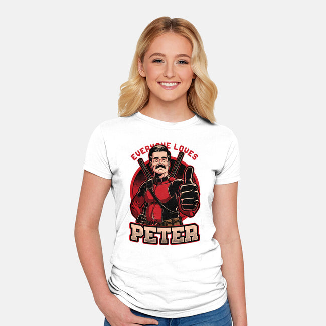 Peter Love Dead Hero-Womens-Fitted-Tee-Studio Mootant