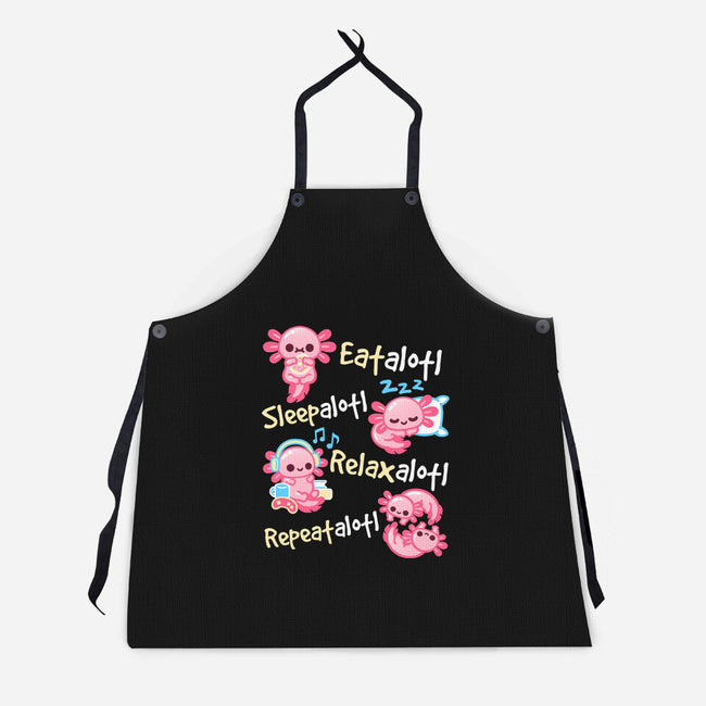 Axolotl Simple Life-Unisex-Kitchen-Apron-NemiMakeit