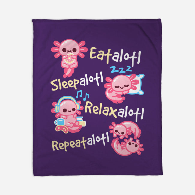 Axolotl Simple Life-None-Fleece-Blanket-NemiMakeit